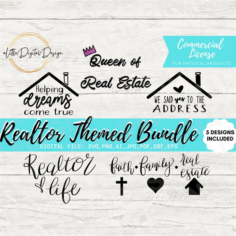 Realtor SVG Bundle Real Estate SVG Bundle Realtor Gift - Etsy