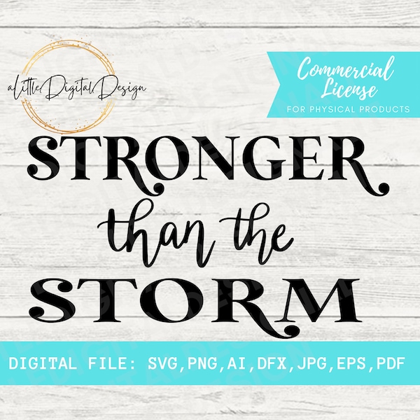 Stronger than the Storm Svg, Mental Health, Mental Health Matters, Inspirational Svg, Motivational Svg, Svg Cut Files for Cricut, Svg, Png