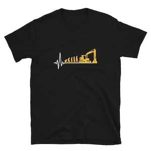 Herzschlag Evolution Des Baggerfahrers Unisex T-Shirt