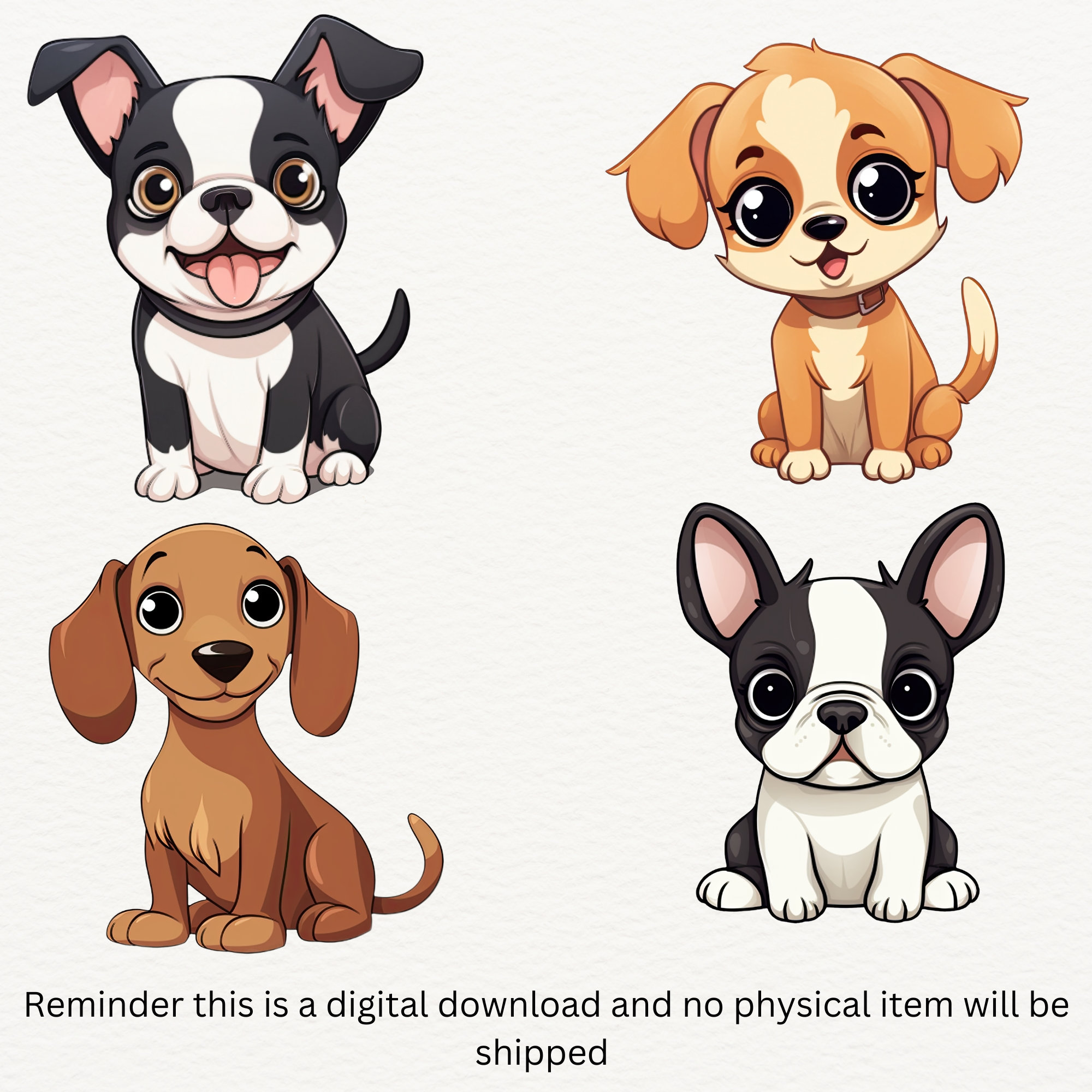 Cute Puppy Clipart, Adorable Dog Illustrations, Dog Clipart Bundle ...