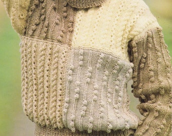 Womens Aran Sweater Ladies Cable Sweater Knitting Pattern Pdf Instant Download