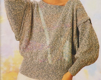 Vintage Knitting Pattern Women Pullover Ladies Blouse PDF Instant Download