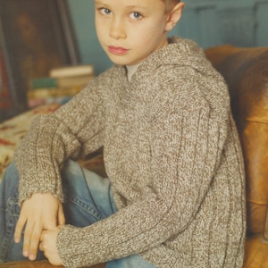 Childrens Sweater and Hoodie Knitting Pattern Boys PDF Instant Download