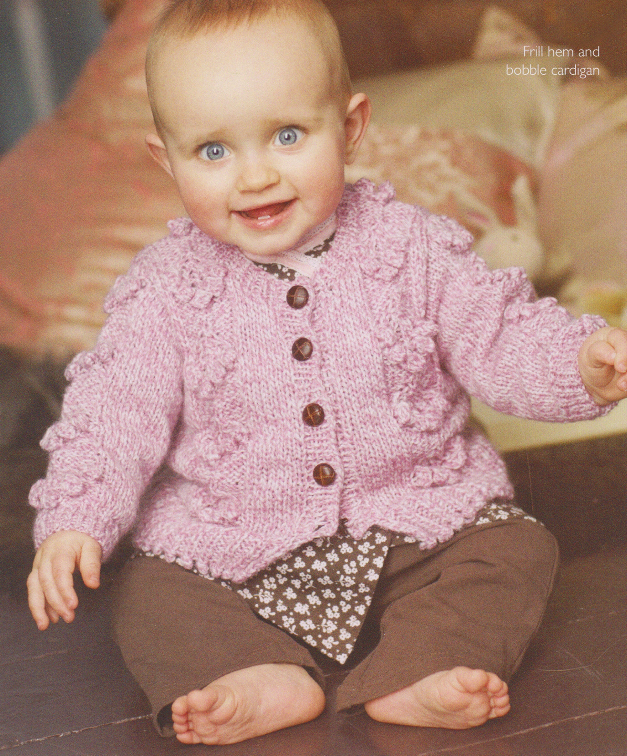 Babies Cardigan Knitting Pattern Girls 