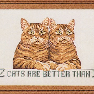 Cats Cross Stitch Pattern PDF Vintage Cat Embroidery Instant Download
