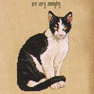 Cross Stitch Pattern Cat PDF Vintage Embroidery Instant Download