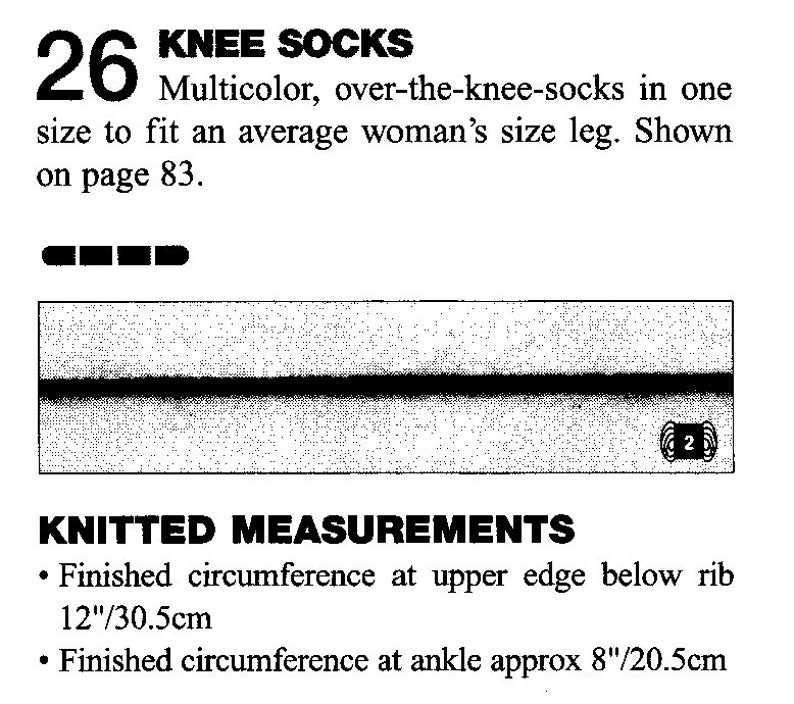 Womens Over the Knee Socks Knitting Pattern Ladies PDF Instant Download