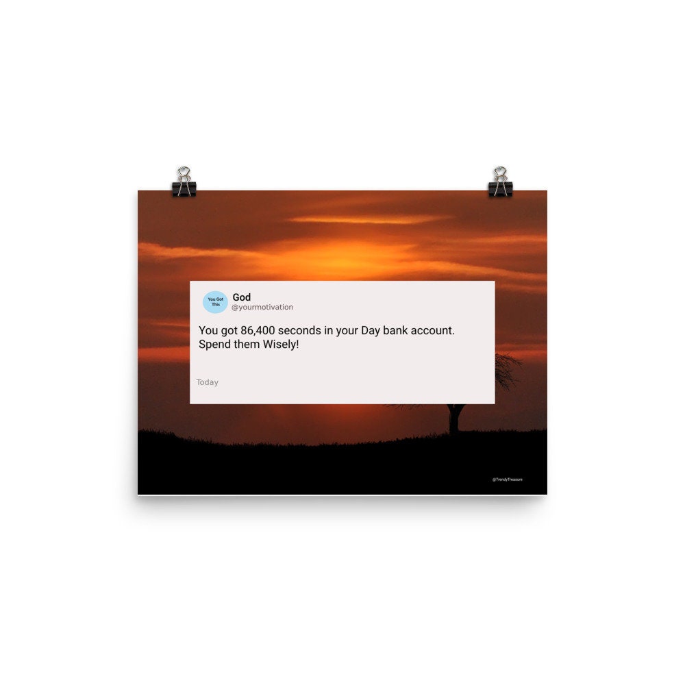 Motivierende Twitter Poster Poster für Wandkunst | Etsy