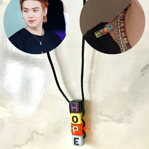 BTS Yoongi Guitar Pick Necklace Bangtan Inspired Suga Etsy