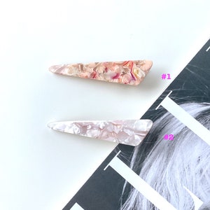 Triangle Hair cellulose Clips Acetate hair clips Hair Barrettes water drop resin Clips Acrylic clips Hair accessories for women image 7