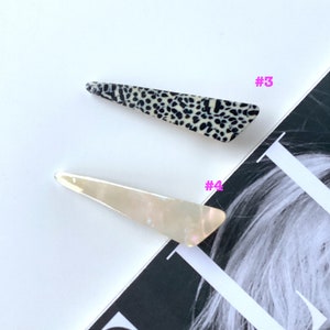 Triangle Hair cellulose Clips Acetate hair clips Hair Barrettes water drop resin Clips Acrylic clips Hair accessories for women image 6