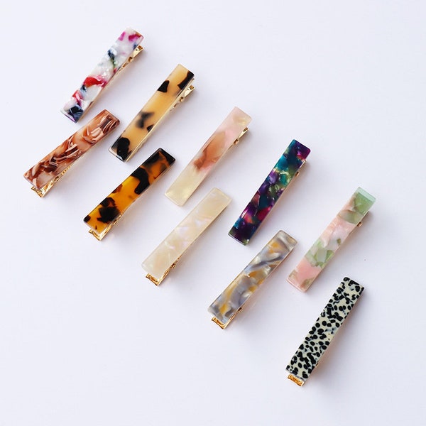 Hair cellulose Clips | Acetate hair clips | Hair Barrettes | water drop resin Clips | Acrylic clips| Hair accessories for women