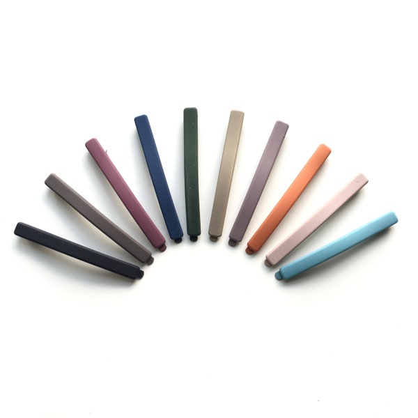 Matte Hair Pin, Acrylic Hair Barrette, Morandi Thin Bobby Pin, Korean Hair Accessories, Minimalist Clip, Color Hair Pins