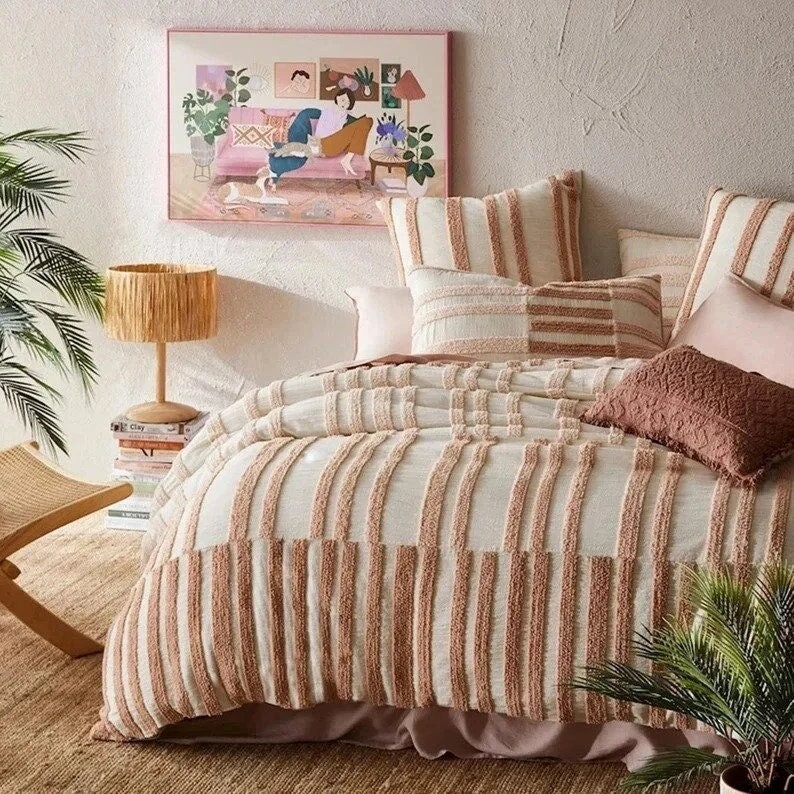 Exclusive Tufted Comforter Cover Soft Cotton Bedding Set Full/ Etsy