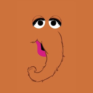 Street Character - Puppet Show Face SVG - Puppet Show Character Face SVG - Puppet Show Brown Monster - Brown Monster - Puppet Show Elephant