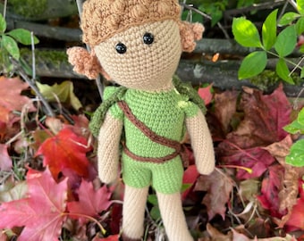 Patrón de crochet amigurumi descargable para la muñeca Oakley the Acorn Tree Sprite