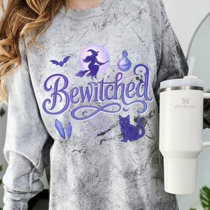 Betoverd sweatshirt | Heksenmode | Halloween-outfit | Spookachtige sfeer | Cadeau voor haar | Heksenweater | Halloweenfeest | Heksenshirt