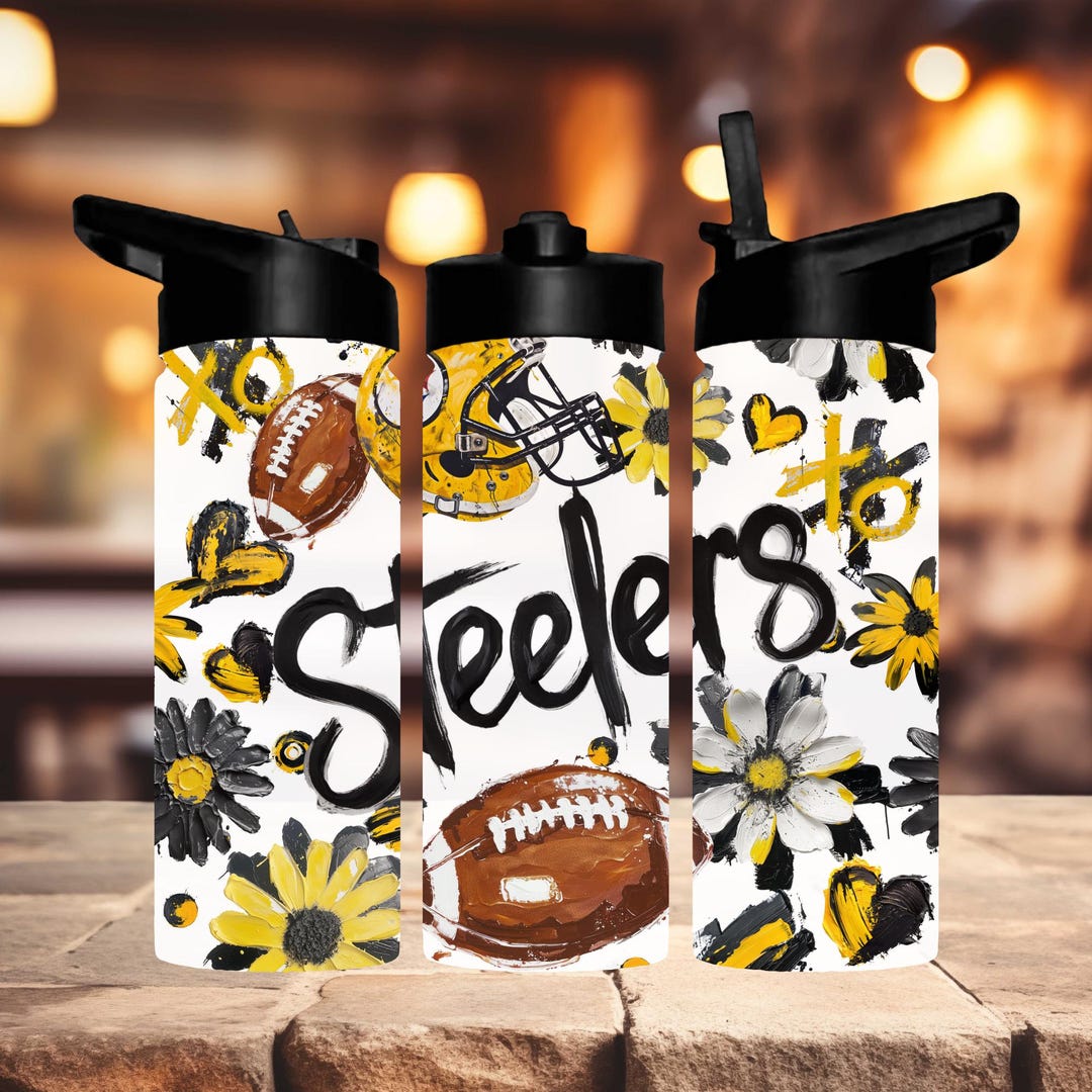 Pittsburgh Steelers Tumbler With Handle: 20oz Insulated Travel Mug ...