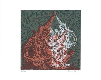 Silkscreen Print, "Apsara"