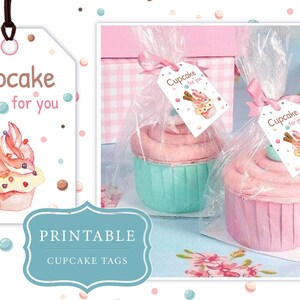 Printable Cupcake Favor Tags Instant Download Cupcake Party - Etsy Canada
