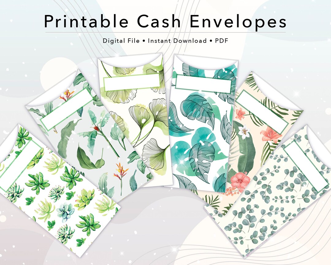 Printable Cash Envelopes, Cash Envelope System, Cash Envelope Wallet ...