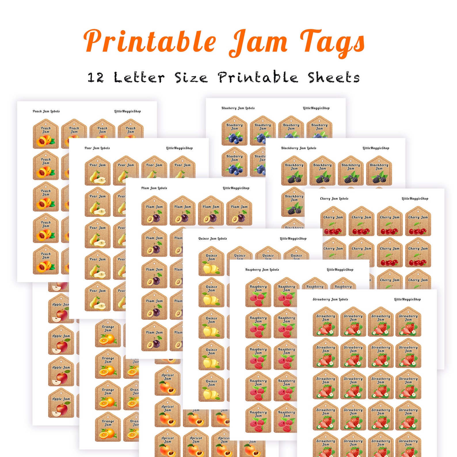 Printable Jam Tags Printable Jam Labels for Your Homemade Jam PDF Printable Jam Tags Printable Jam Labels for Your Homemade Jam PDF