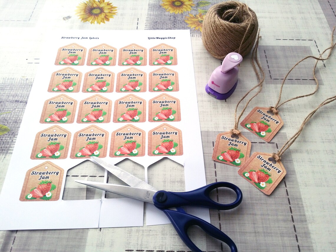 Printable Jam Tags - Printable Jam Labels for Your Homemade Jam - PDF Digital Download - Etsy