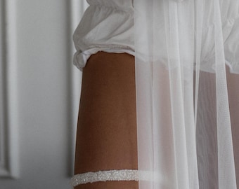 Elegant Milk Pearl Wedding Garter Set Handmade Bridal Accessory Matching Toss Band Included