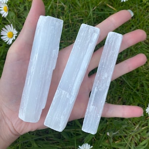 Crystal Selenite Wand - Ethically Sourced Crystal Wand, Selenite Cleansing & Charging Crystal