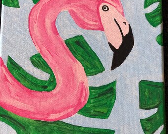 Flamingo Acrylic Canvas Painting