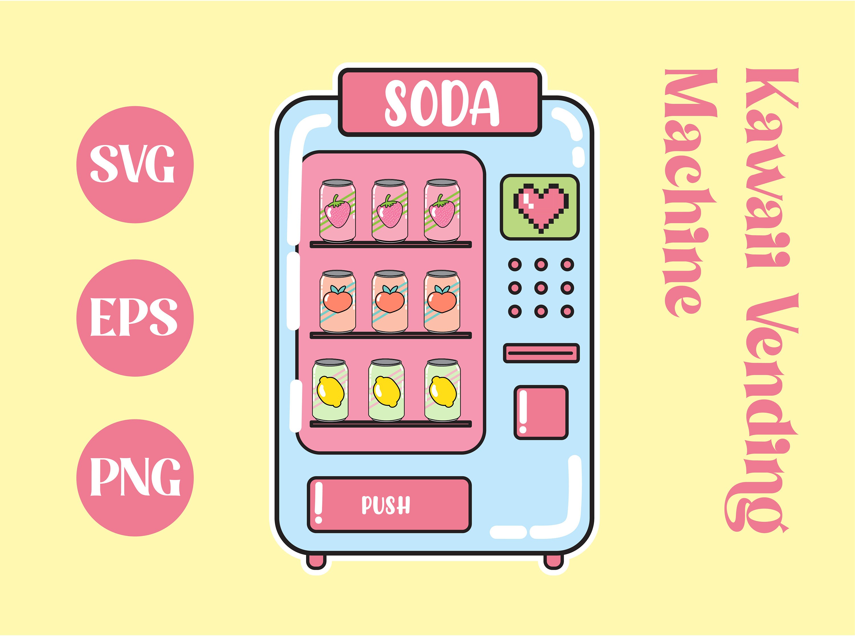 Kawaii Vending Machine Clip Art Cute SVG Commercial Use Etsy Canada