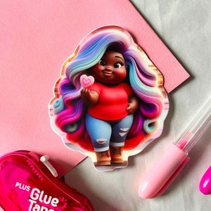 Süßer übergroßer Mädchen-Aufkleber Body Positivity-Kunst-Aufkleber Schöne Körper-Kunst-Vielfalt-Aufkleber