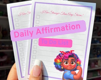 Motivational Sticky Notepad – “Stronger Than Any Storm” Daily Affirmation To Do List