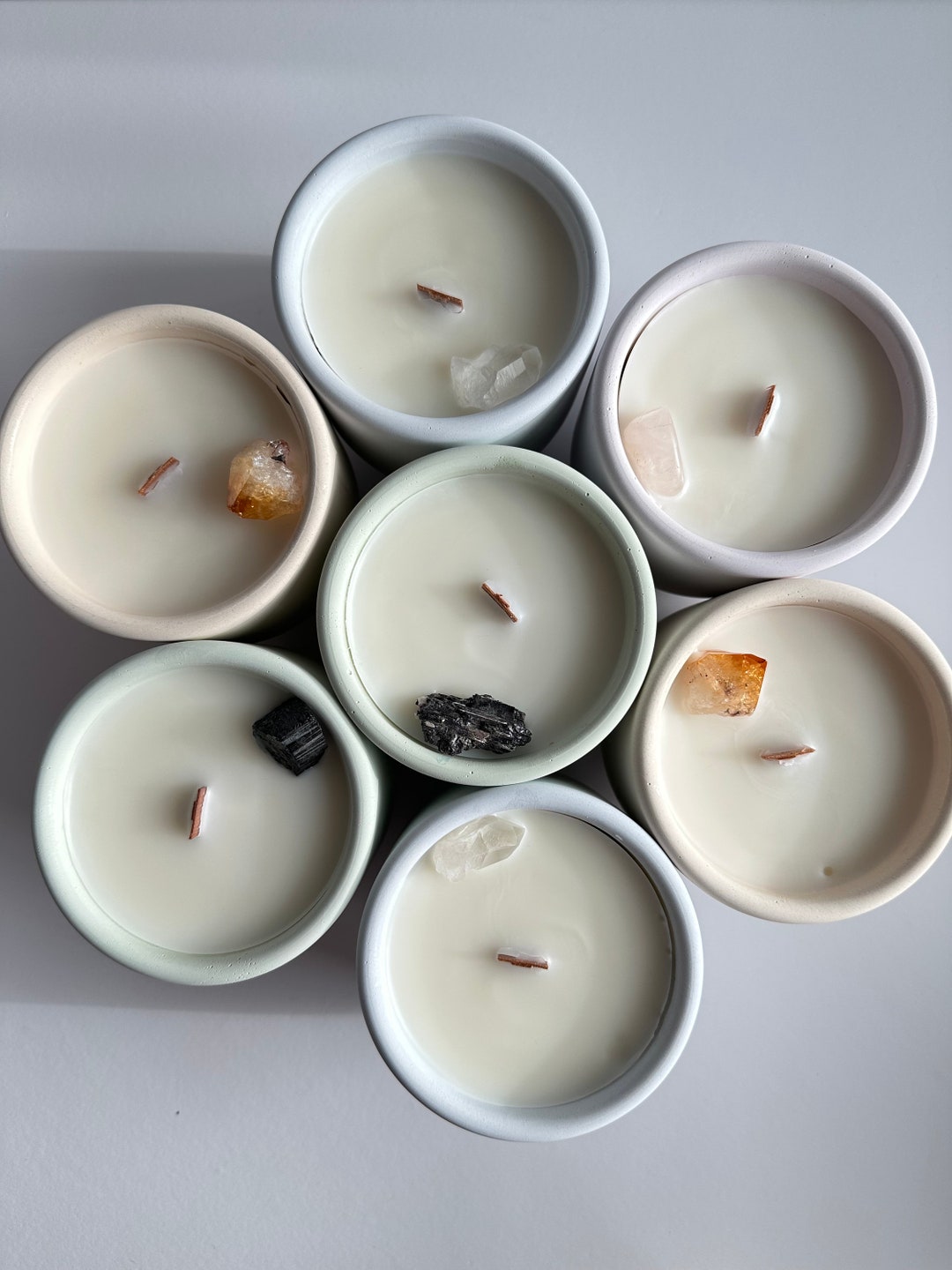 10oz Cement Vessels Intention Candles Etsy