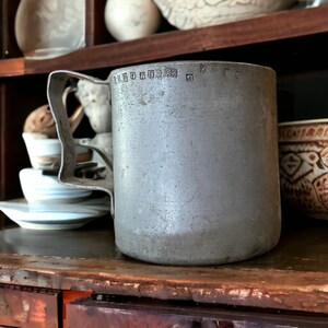 Vintage Metal Measuring Cup Authentic European Farmhouse Decor