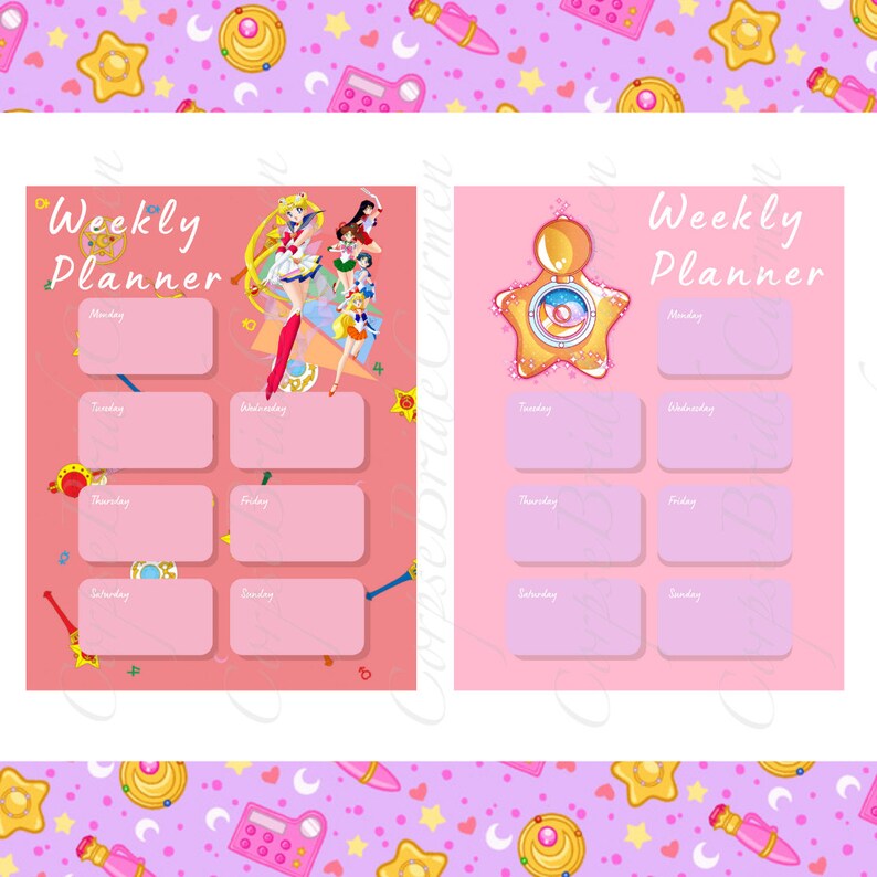 Sailor Moon Planner Anime Planner Anime Planner Printable - Etsy