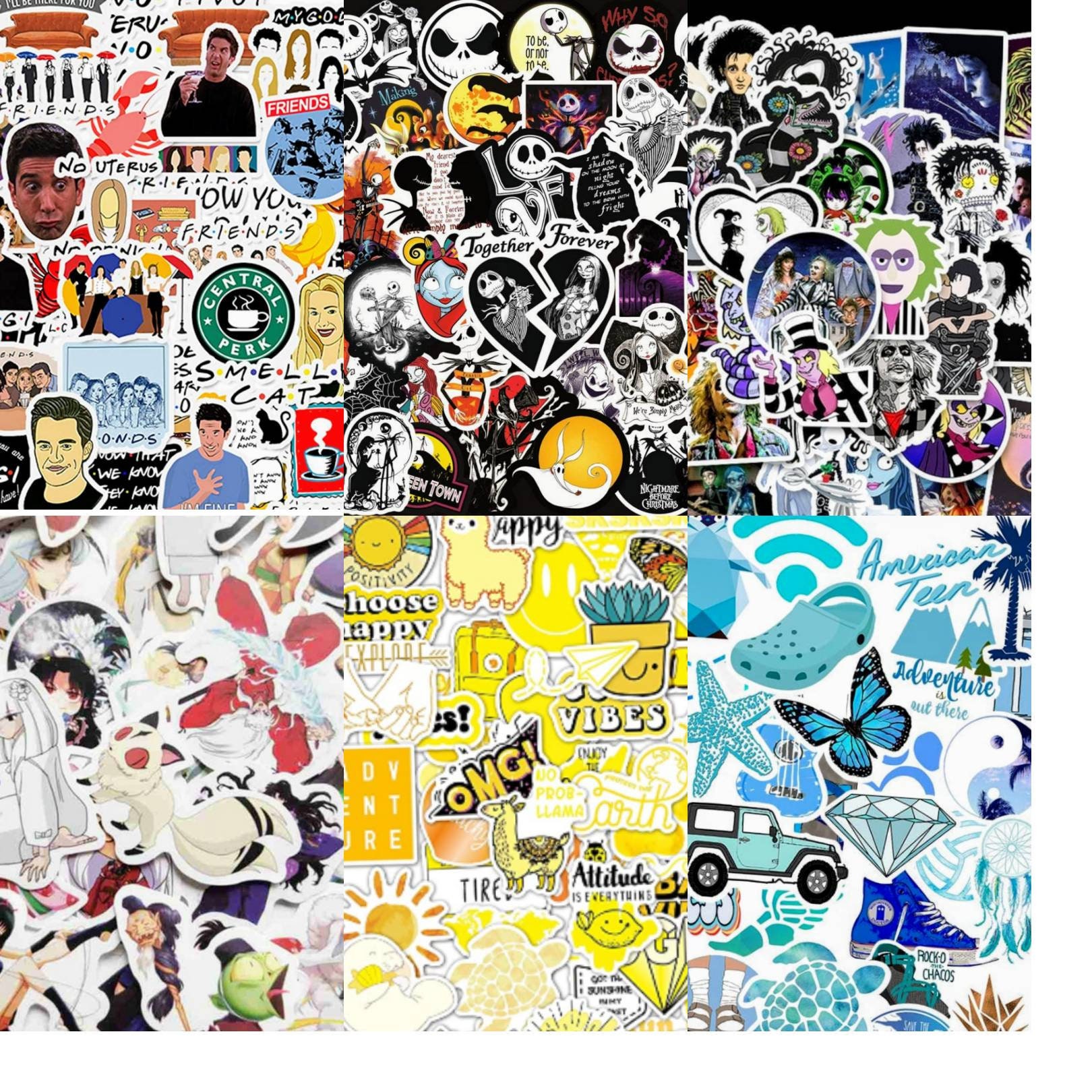 MYSTERY STICKER PACK Set Of 5 Mystery Stickers Random Etsy