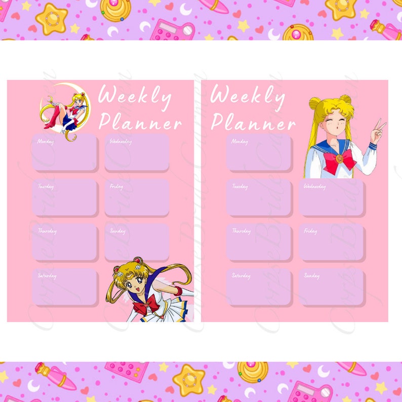 Sailor Moon Planner Anime Planner Anime Planner Printable - Etsy