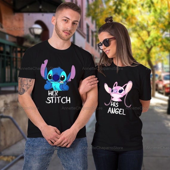 Stitch Angel Couple Shirt, Stitch 