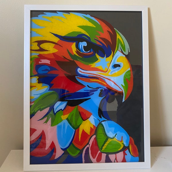 Peinture sur verre acrylique aigle customiser