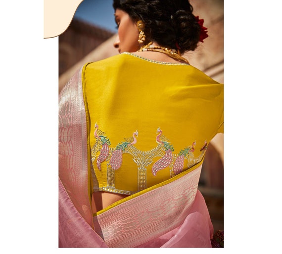 Pink and yellow blouse new arrivals