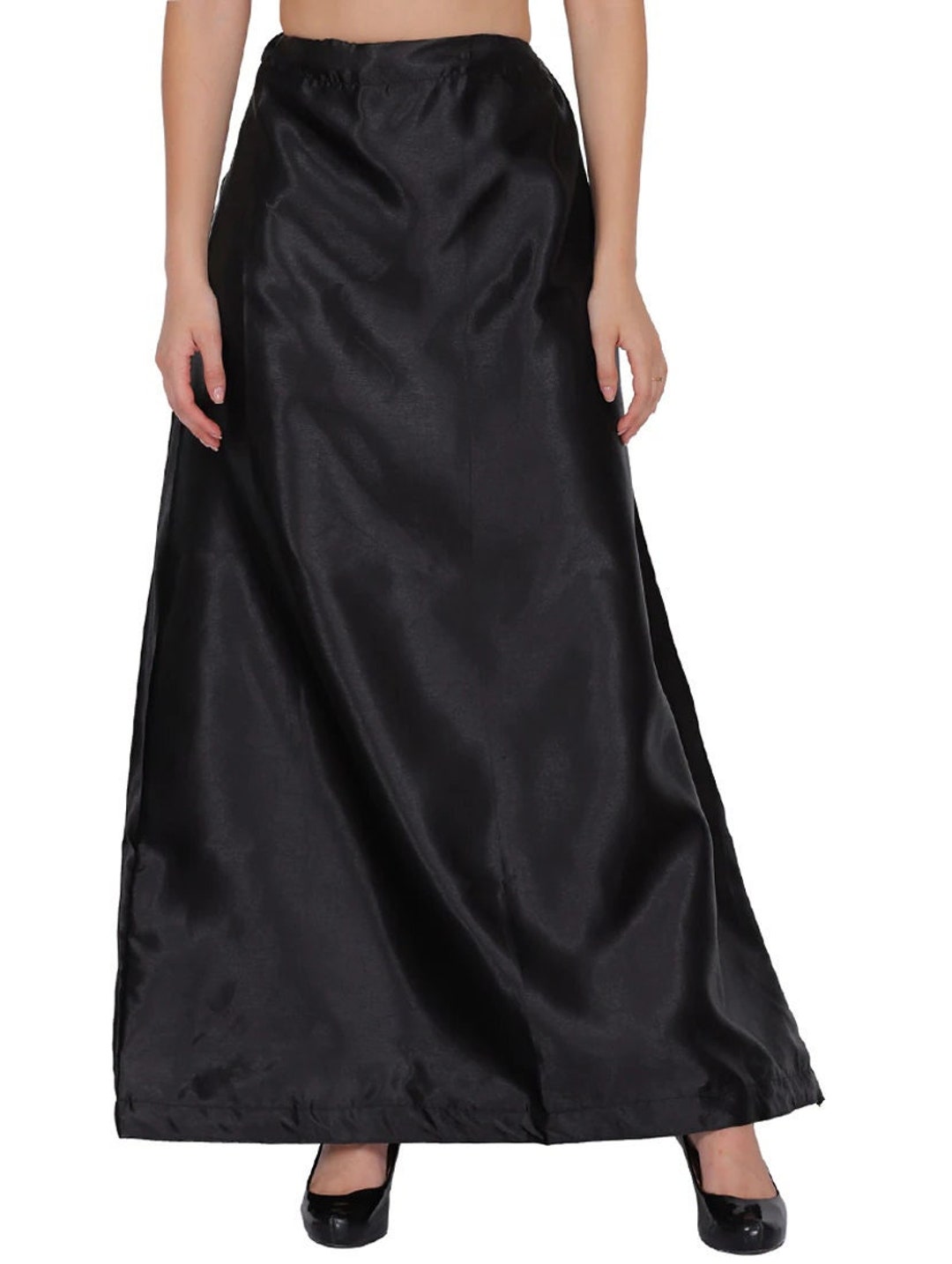 Jupon Sari En Satin Pour Femme - Taille Unique Ajustable, Longueur 96,5 Cm, 15 Couleurs, Pour Port Sous Sari