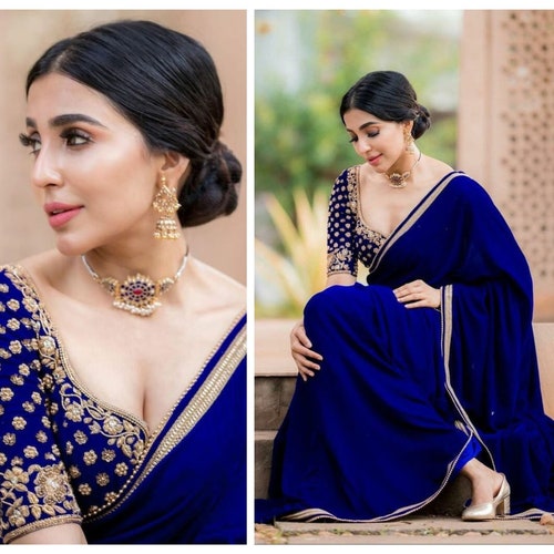 Triveni Rhythm Blue Wedding Wear Silk Saree - Dial N Fashion
