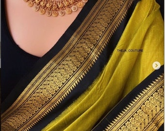 Indian Women/'s Banarasi Silk Saree Blouse Traditional Ethnic Festive Wear Sari