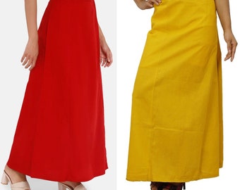 Jupon sari en coton | Jupon | Jupon 100 % coton | Jupon, tenues décontractées pour femmes | Jupon rouge | Jupon noir | Jupon Etats-Unis