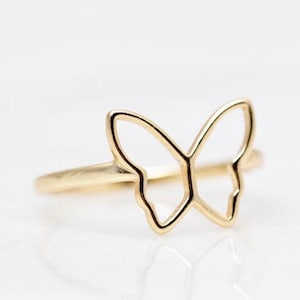 Butterfly Ring 925 sterling Silver dainty butterfly Ring,butterfly Shaped Ring, butterfly Ring,Valentine's Day butterfly ring