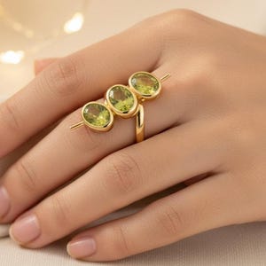 18k Gold Plated Cocktail Statement Ring | Dirty Martini Tini' Waterproof Jewelry Gift for Her | Bachelorette Bridal Party Accessory