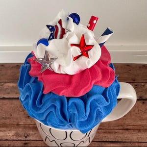 Fourth of July Faux Whipped Cream Mug toppers