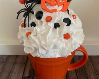 Halloween Faux Whipped Cream Mug Toppers