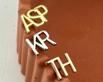 Buchstaben-Ohrring | Erste Ohrringe | Geschenk für Sie | Alltägliche Ohrringe | Erste Stollen | 2 Buchstaben Ohrringe | Kombinierte Initialen | Muttertag